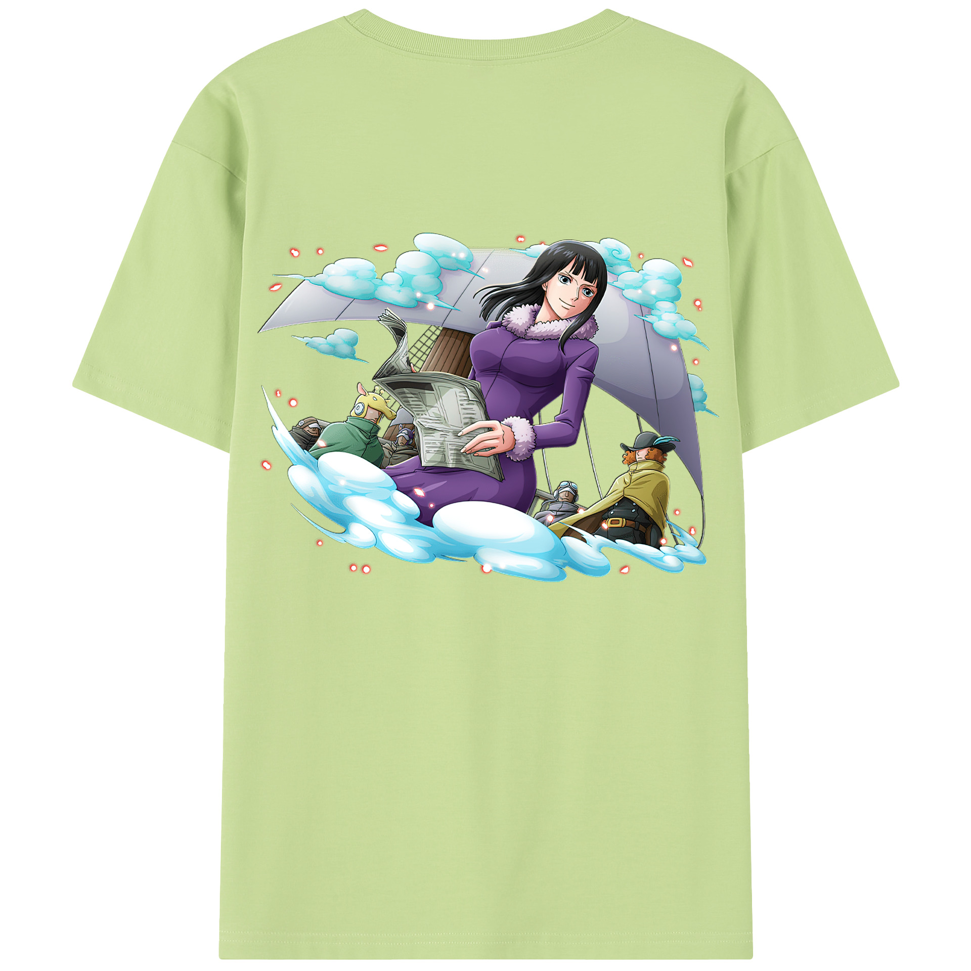 ワンピース ニコ・ロビン ONE PIECE Nico Robin 綿100％半袖Tシャツ（背面プリント）